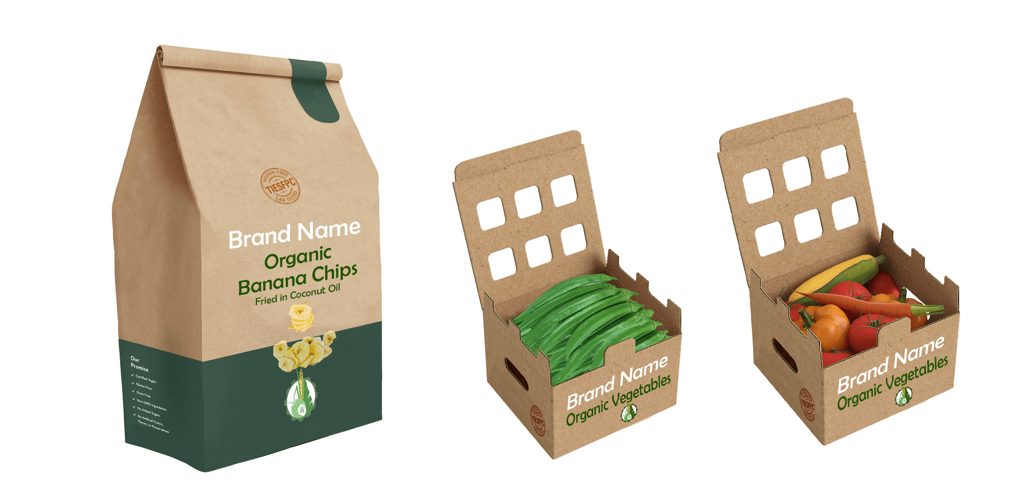 Assortment of organic products